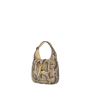 Sac à épaule Jackie en python taille mini