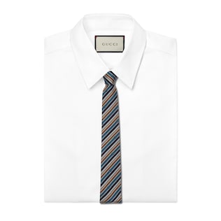 Striped silk tie