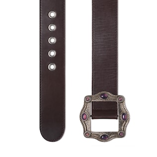 Ceinture avec boucle carrée ornée