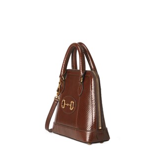 Gucci Horsebit 1955 python small top handle bag