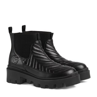 Women's matelassé Chelsea boot