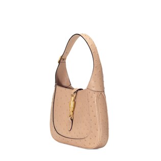 Borsa hobo Jackie 1961 in struzzo misura piccola