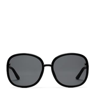 Low nose bridge fit round-frame sunglasses