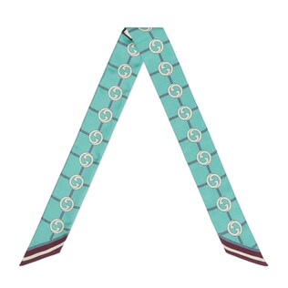Silk neck bow with Interlocking G print