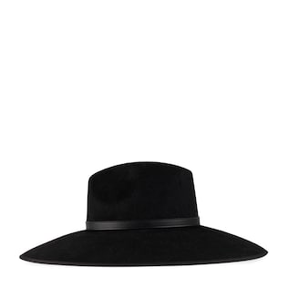 Felt wide brim hat with Horsebit