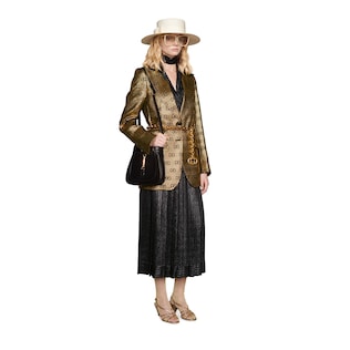 Chaqueta de seda de algodón con botonadura sencilla