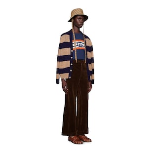 Interlocking G stripe print T-shirt