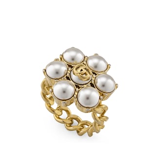 Bague Double G avec perles