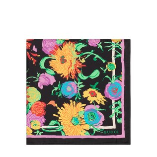 Ken Scott print silk scarf