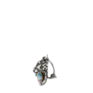 Lion head earrings with crystals