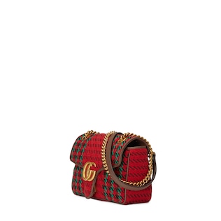 GG Marmont small Houndstooth shoulder bag