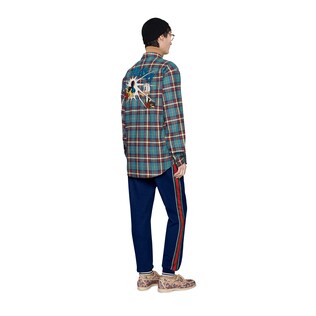 Disney x Gucci Donald Duck check shirt