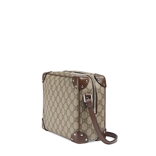 Bolso de hombro con detalles de piel