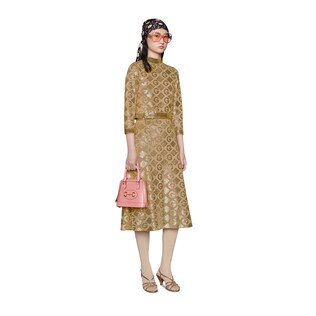 Lamé G rhombi jacquard skirt