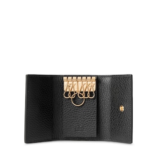 Étui à clés en cuir GG Marmont