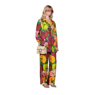 Ken Scott print silk twill shirt