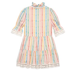 Children's GG and star cotton dress