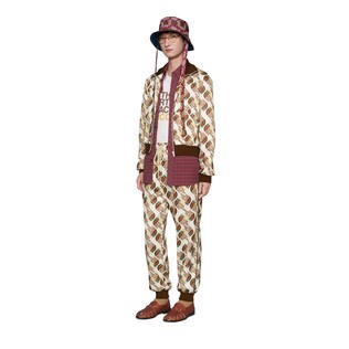 The North Face x Gucci織帶印花機械針織布慢跑長褲