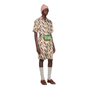 Hemd aus Seide mit The North Face x Gucci Web-Print