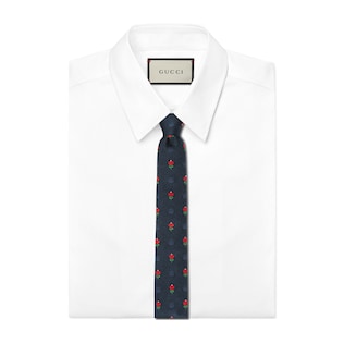 Silk tie flowers and Double G