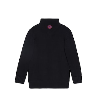 Children's cotton sweater with patches