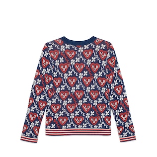 Children's fine viscose jacquard cardigan