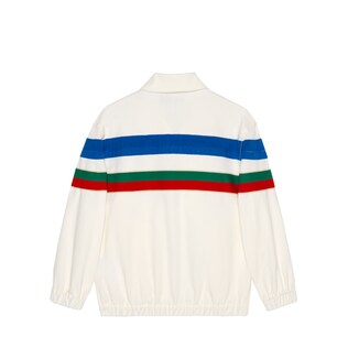 Children's cotton jacket with Gucci stripe