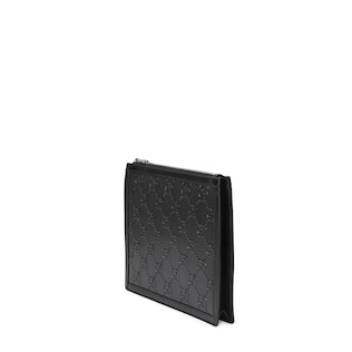 Pouch con motivo GG in rilievo