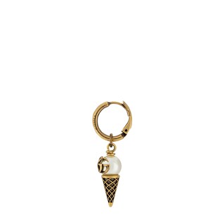 Double G ice cream drop hoop earring
