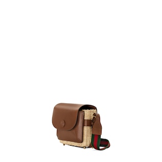 Small wicker messenger bag