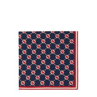 GG hexagon print silk pocket square