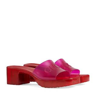 Women's slide sandal with Gucci logo