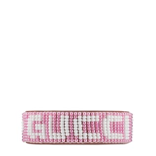 Leather beaded 'Gucci' bracelet