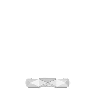 Anillo Gucci Link to Love con tachuelas