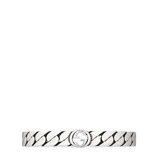 Wide Interlocking G bracelet