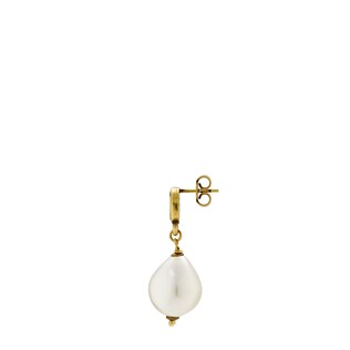Interlocking G flower pearl earrings