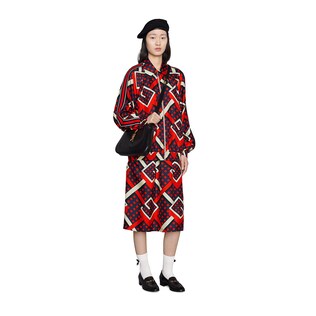 G dot labyrinth print skirt