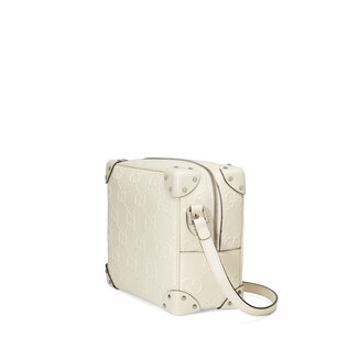 Schultertasche aus geprägtem GG Leder