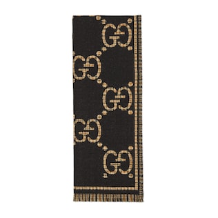 Check GG wool scarf