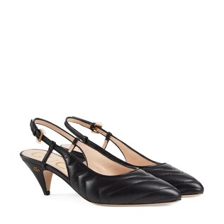 Women's matelassé sling back