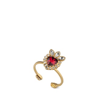 Crystal heart ring
