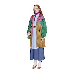 GG Multicolor nylon hooded jacket