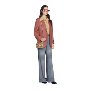 Viscose linen single-breasted jacket