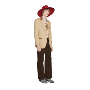 Chaqueta de corte sastre algodón ante