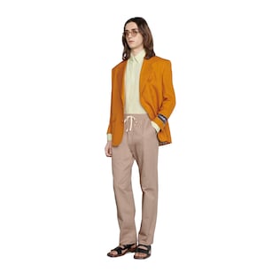 Pantalón de algodón con logo Gucci vintage