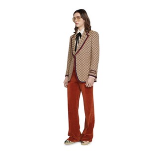 Veste à simple boutonnage en toile GG