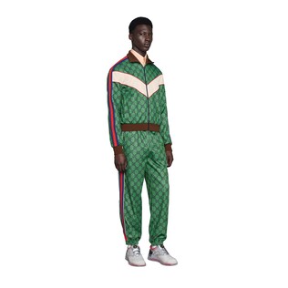 GG jersey zip jacket with Web