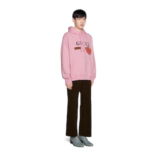 男士心苹果图案卫衣