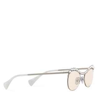 Cat-eye sunglasses with crystals
