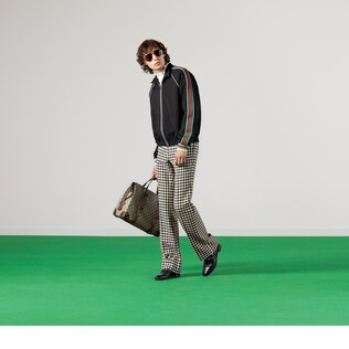 GG jacquard jersey zip jacket